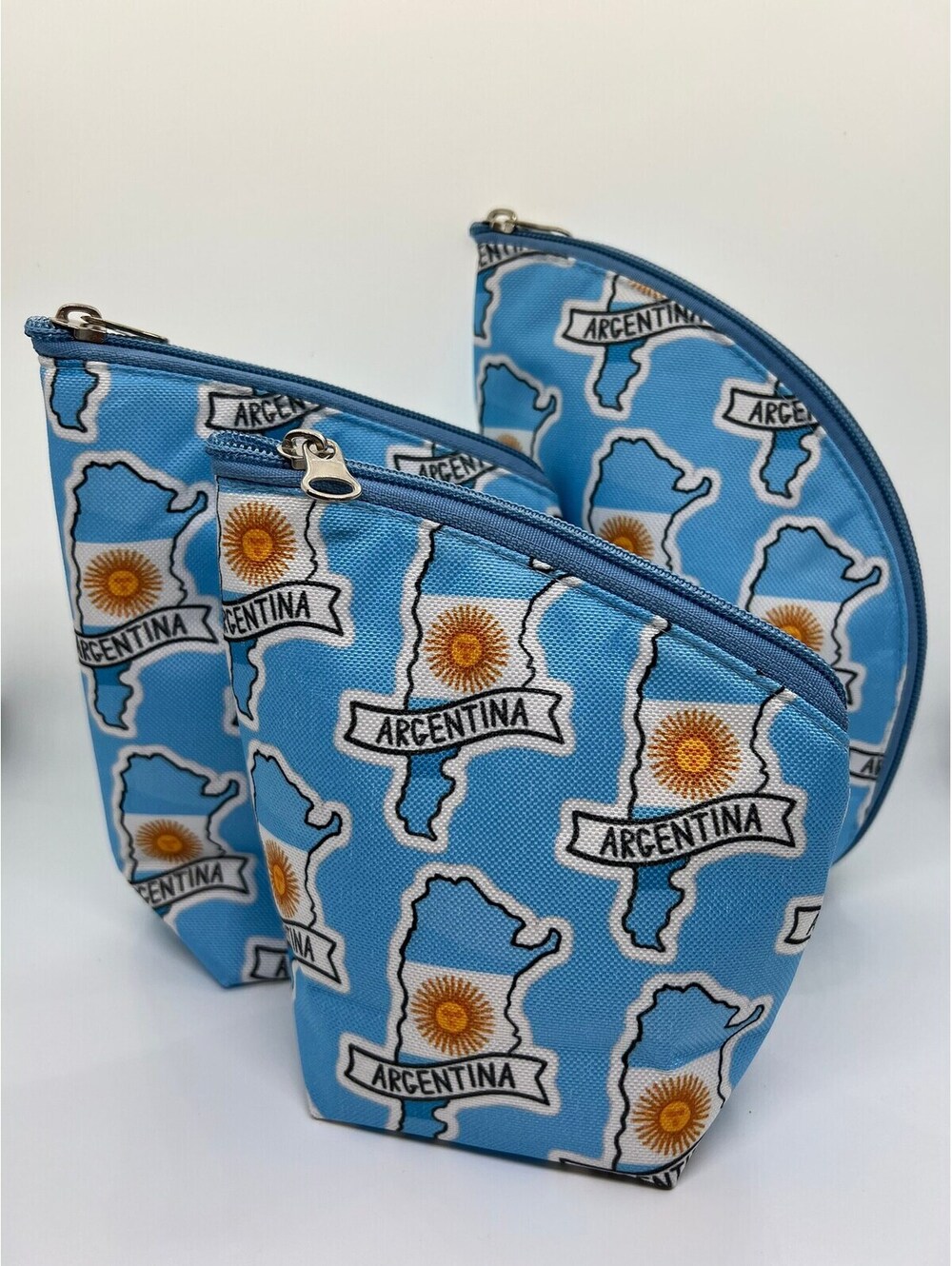 Handcrafted Yerba Mate Bag Set: Argentina Map Fabric